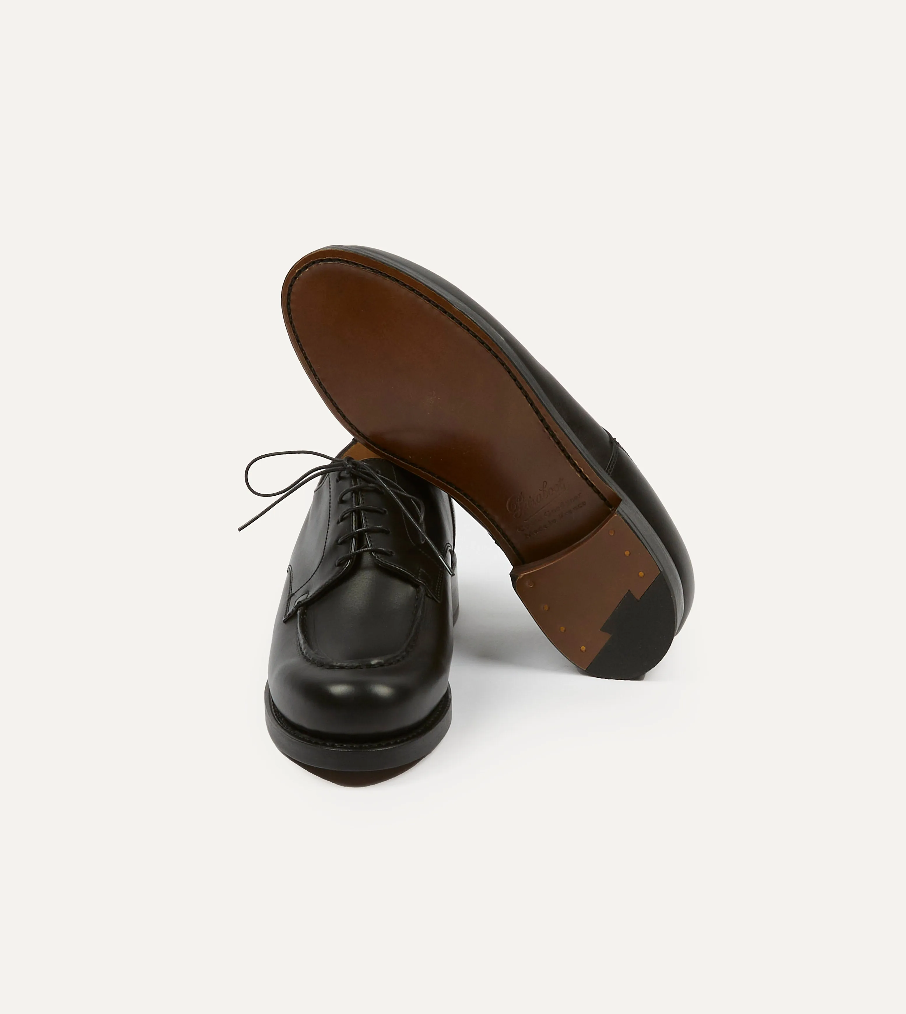 Paraboot Chambord Black Calf Leather Derby Shoe