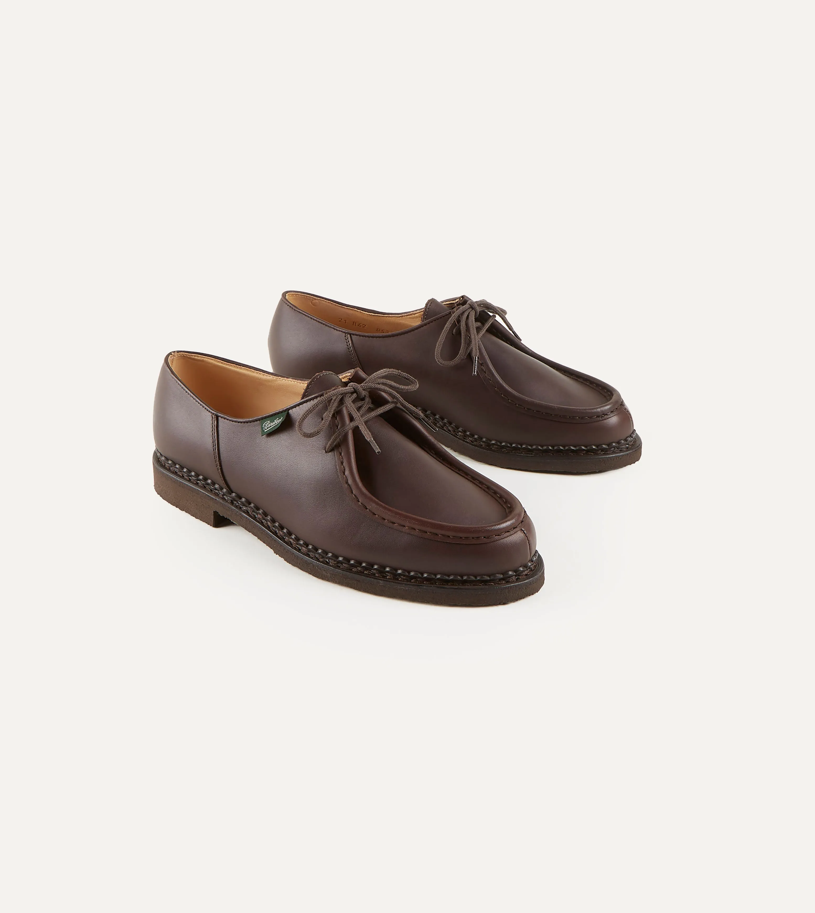 Paraboot Michael Brown Calf Leather Derby Shoe