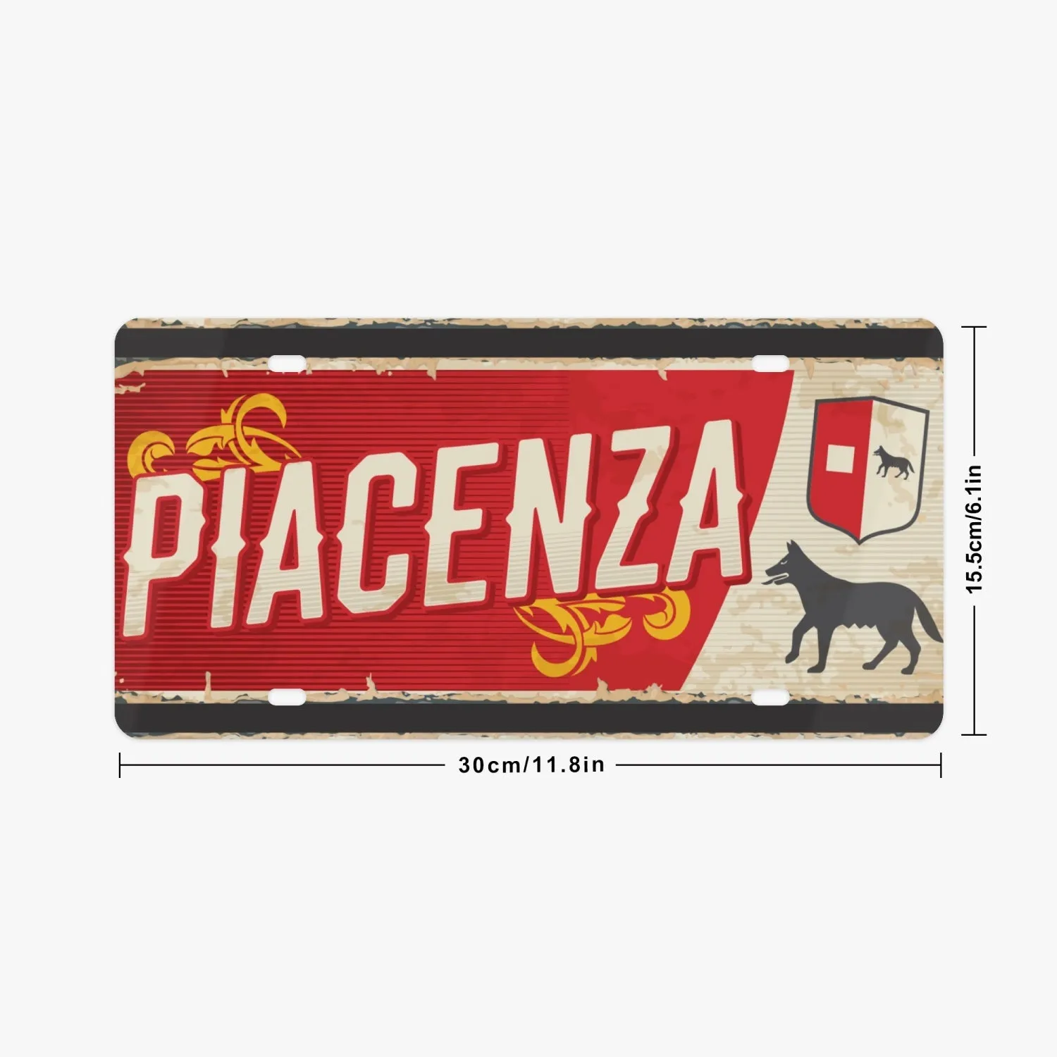 Piacenza License Plate Italian Style