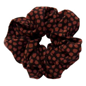 Quinn Spotted Scrunchie in Rust