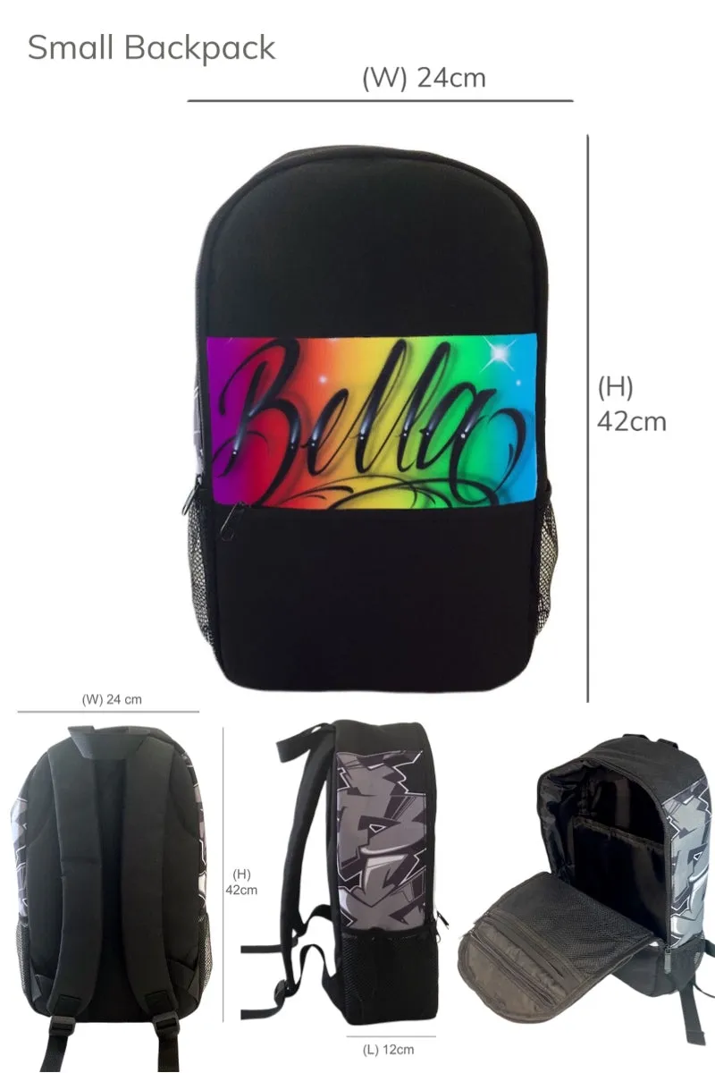 Rainbow Script Style Backpack (7)