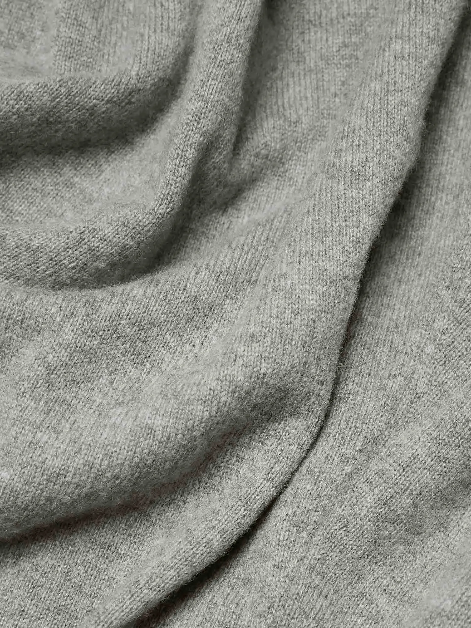 Recycled Cashmere Hoodie—pale grey melange