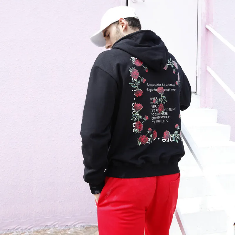 Rose Print Hoodies