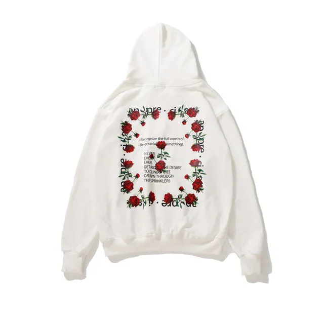 Rose Print Hoodies