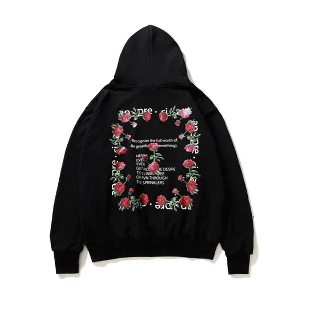 Rose Print Hoodies