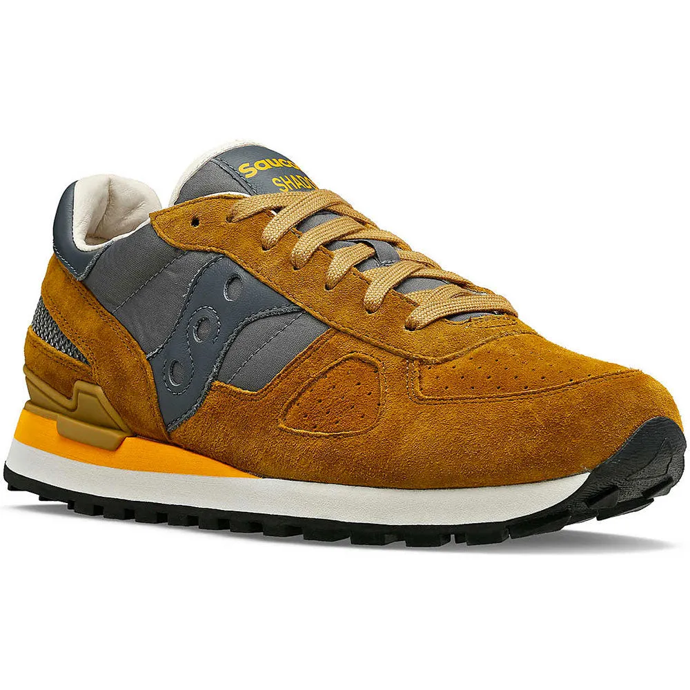 Scarpe Uomo Saucony Sneakers Shadow Original Tan - Grey