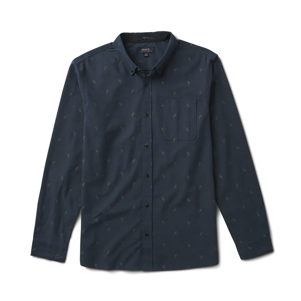 Scholar LS Dark Navy Crosshatch