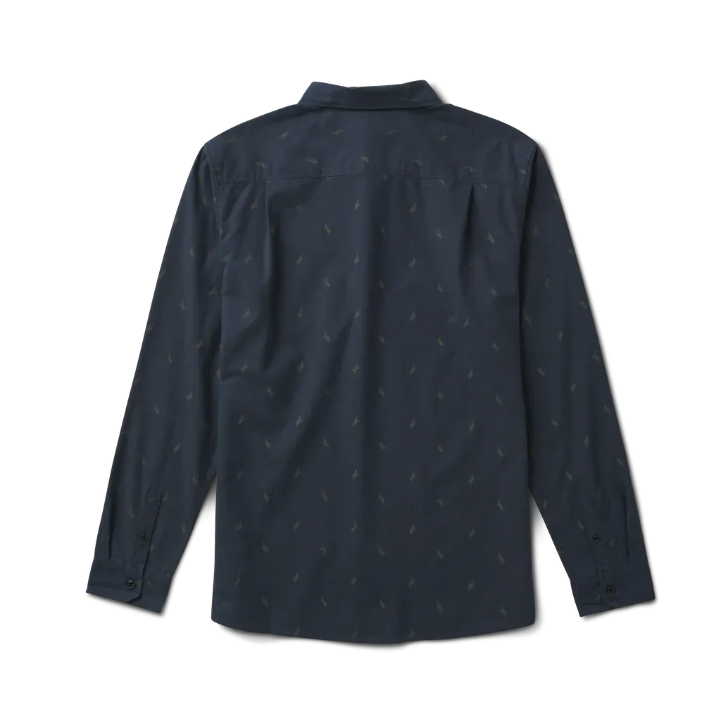 Scholar LS Dark Navy Crosshatch