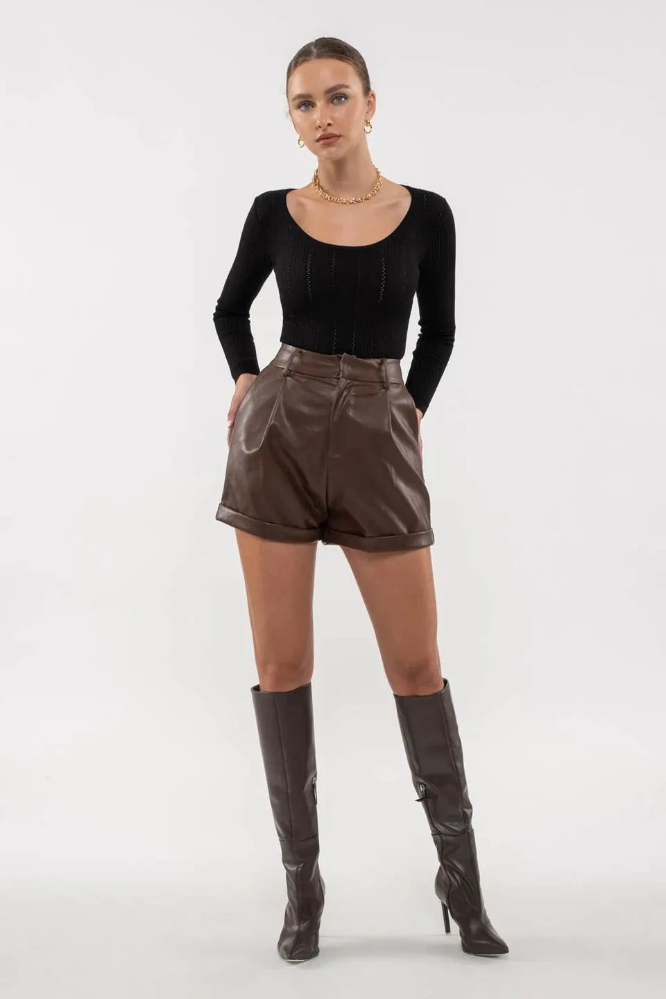 Sedona Faux Leather Shorts