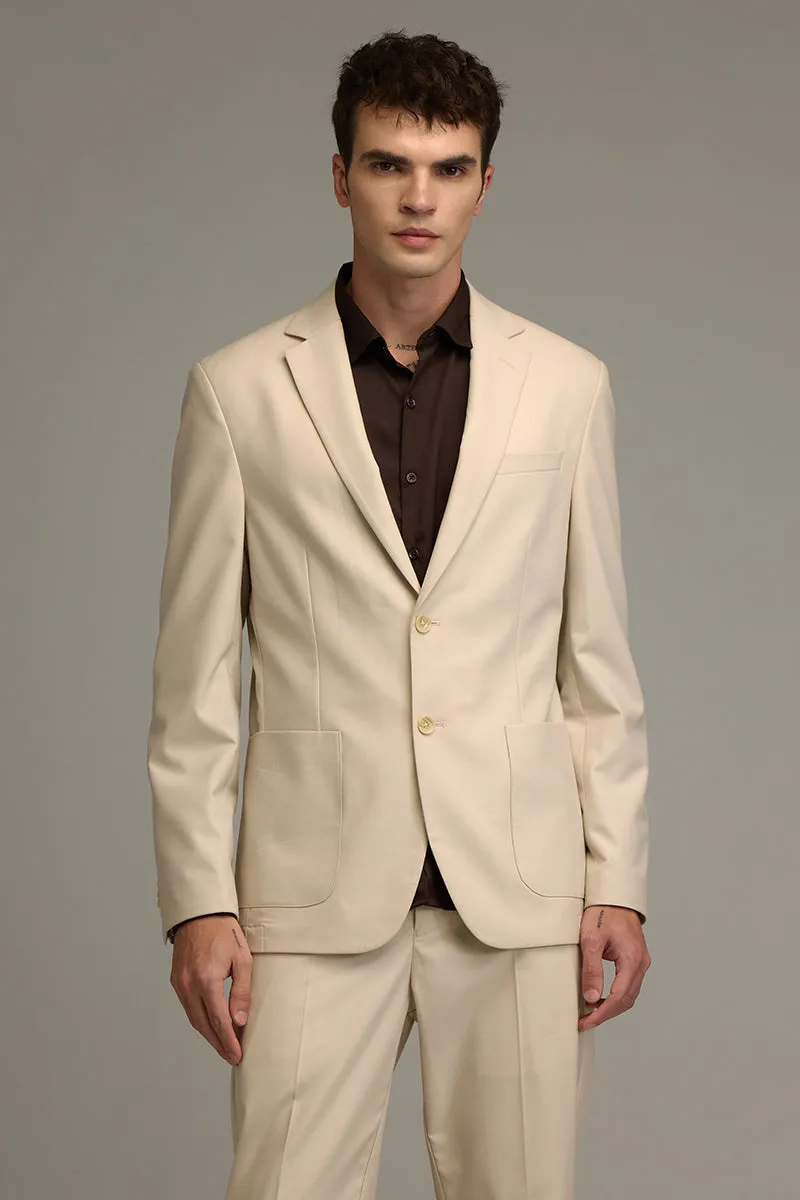 Signature Style Cream Suit Blazer