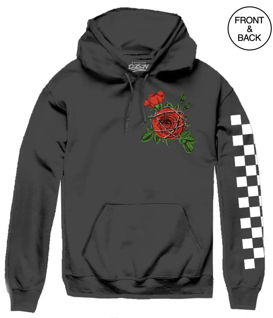 TOKYO ROSE CHECKERED KANJI HOODIE