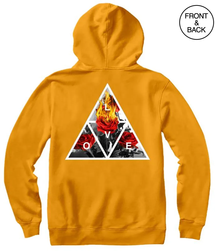 TRIANGLE ROSE FLAME Hoodie