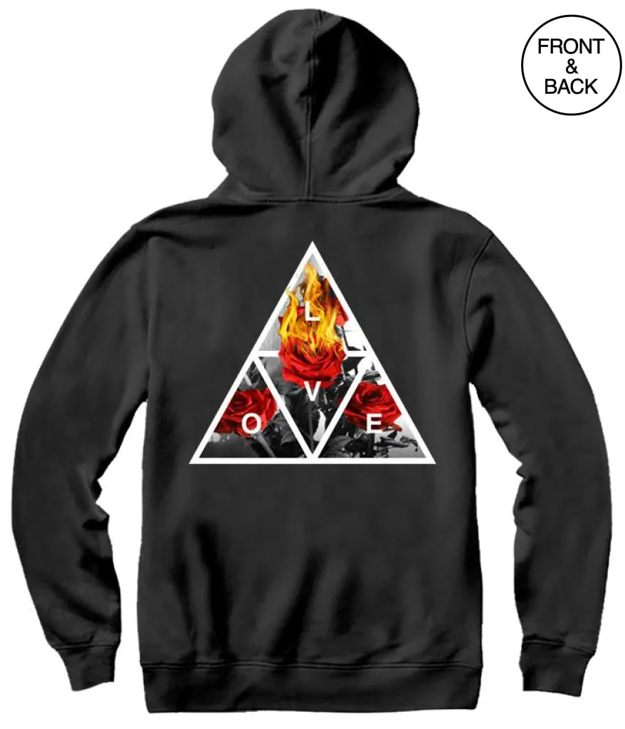 TRIANGLE ROSE FLAME Hoodie