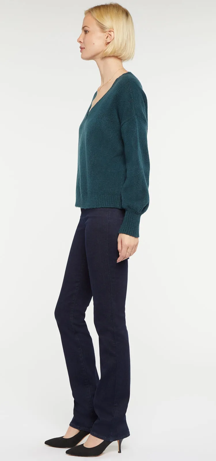 V-Neck Sweater Groenblauw | Marine