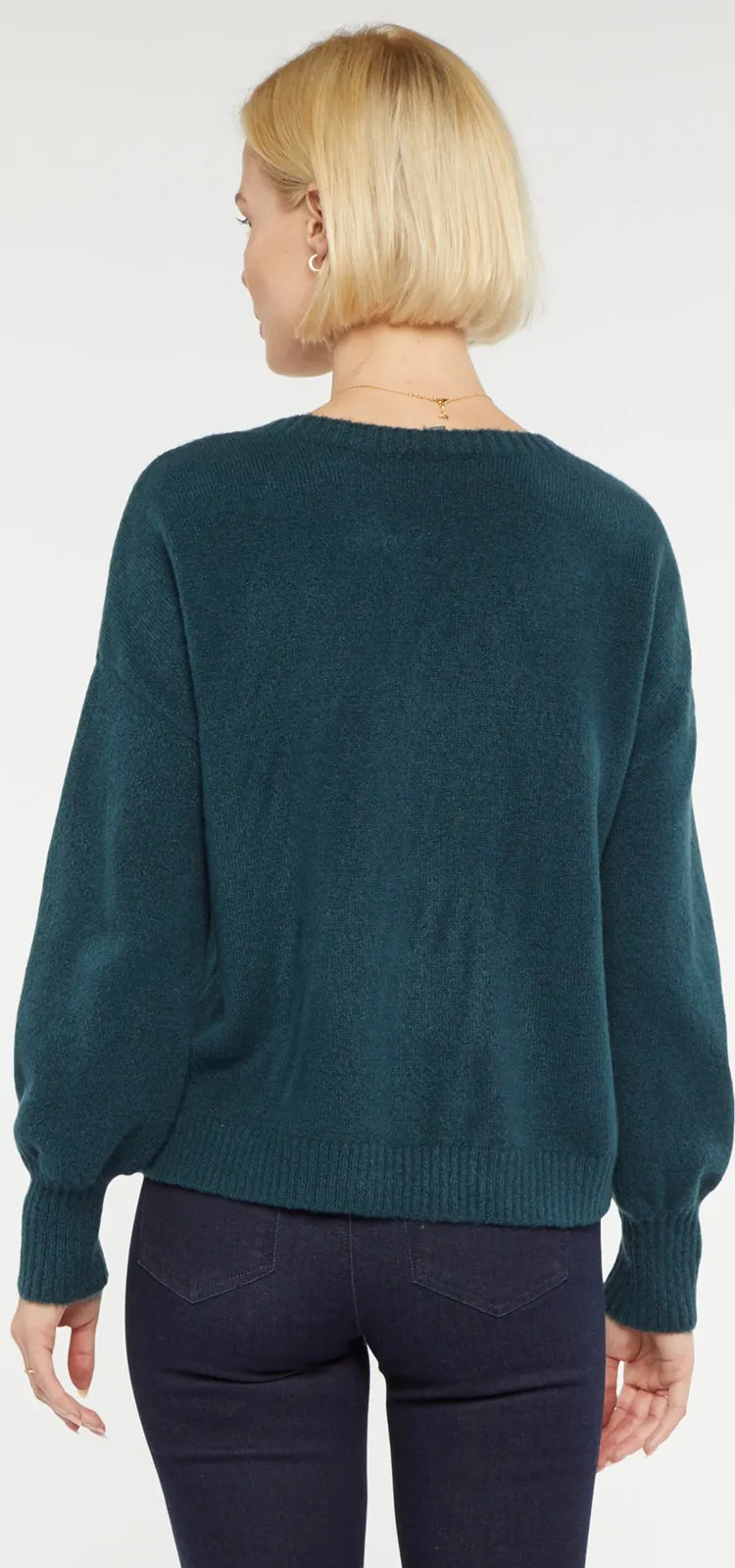 V-Neck Sweater Groenblauw | Marine