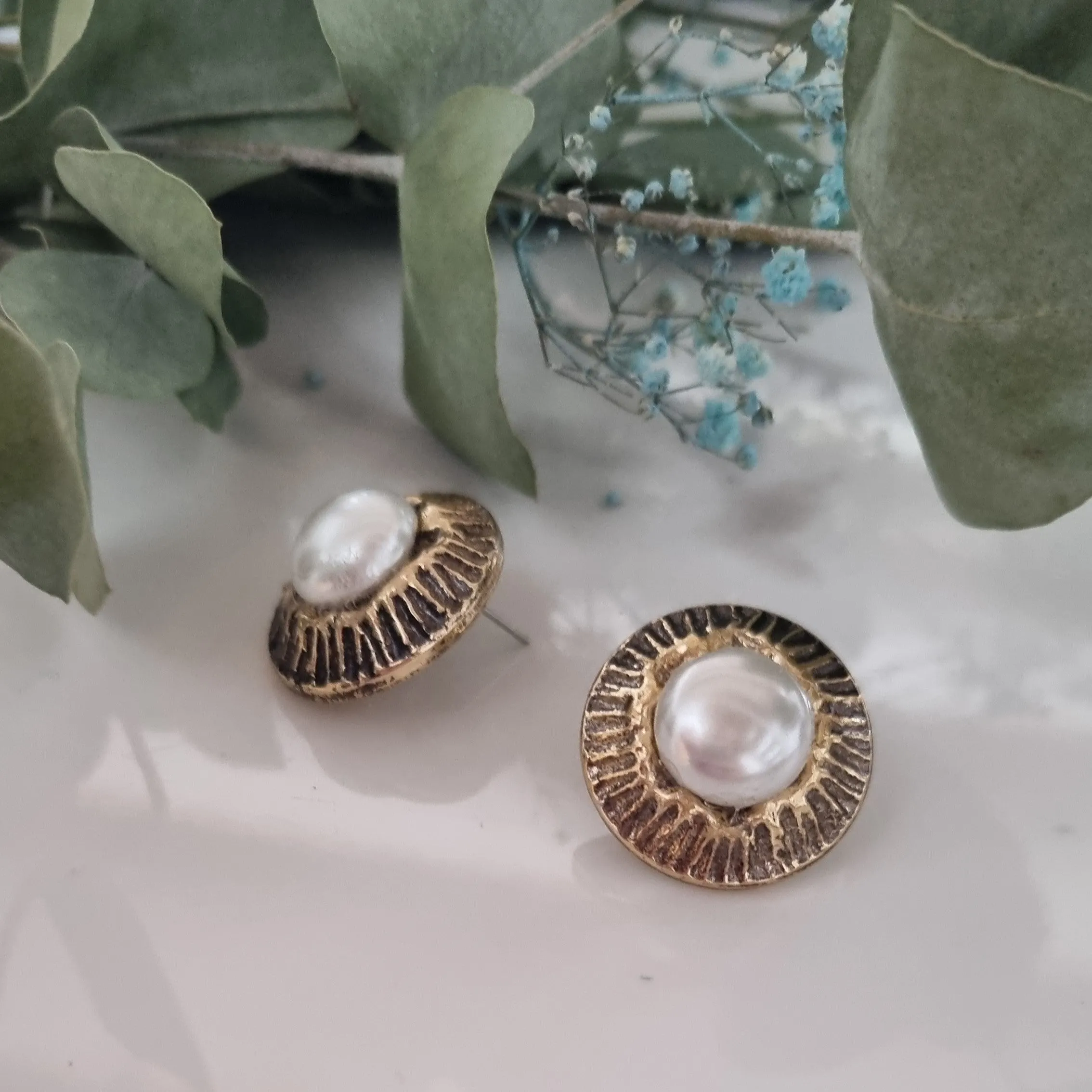 Vintage earrings - Antique/pearl