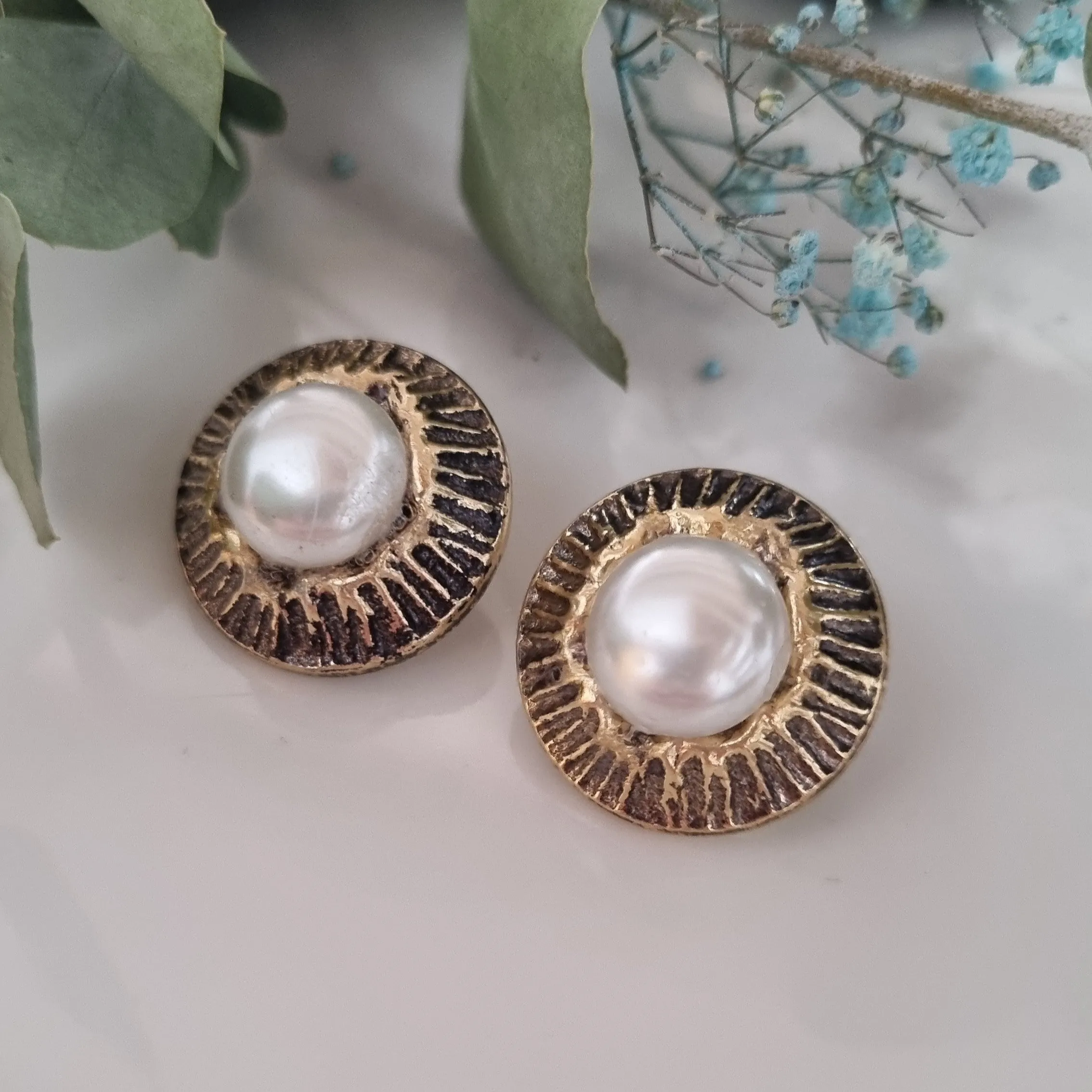 Vintage earrings - Antique/pearl