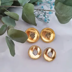 Vintage earrings - Shiny gold