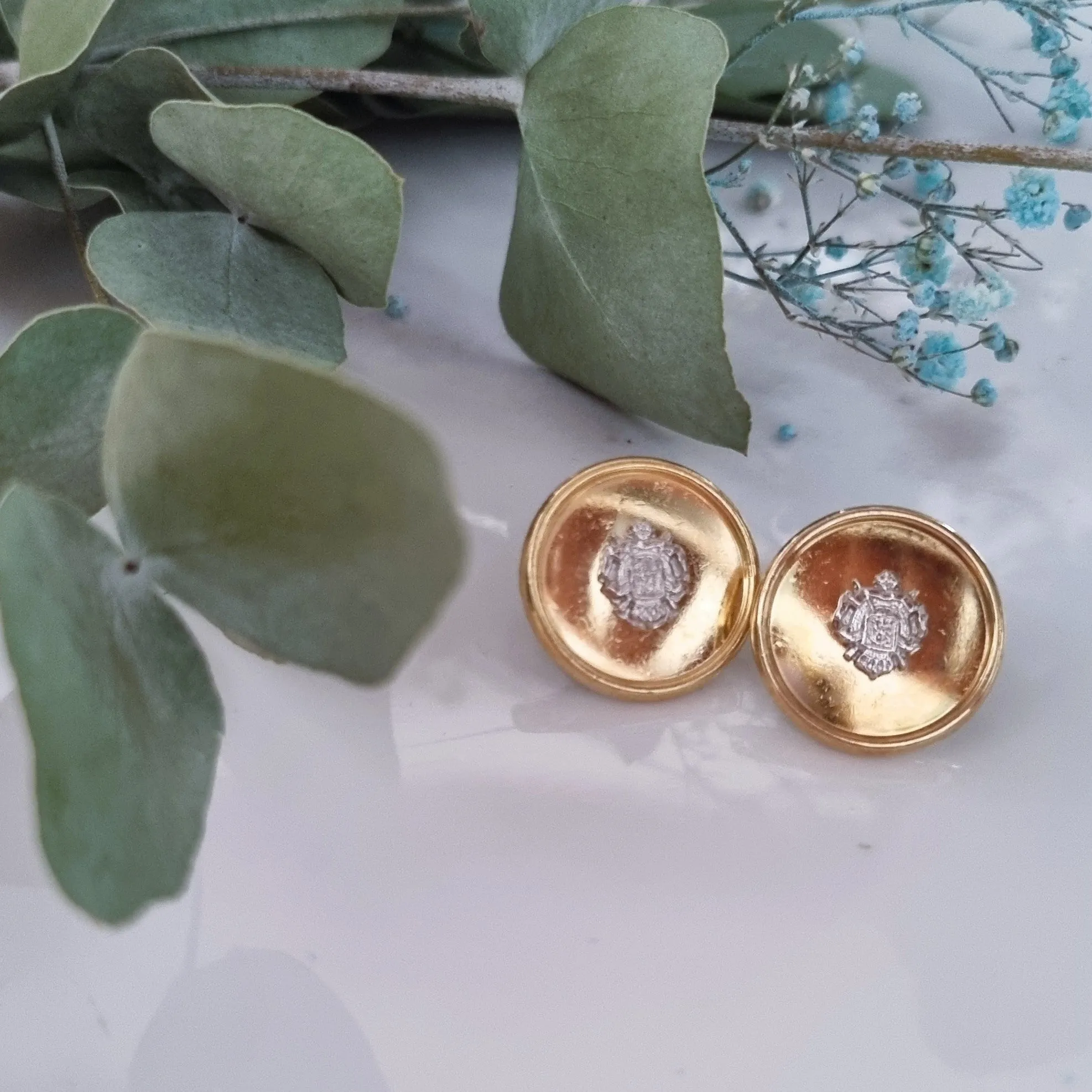 Vintage earrings - Shiny gold